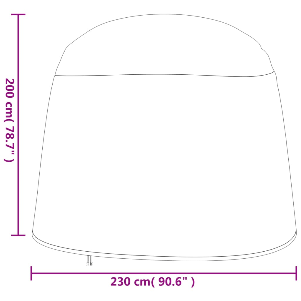 vidaXL Pokrowce na dwuosobowe krzesło typu jajo, 2 szt., Ø230x200 cm