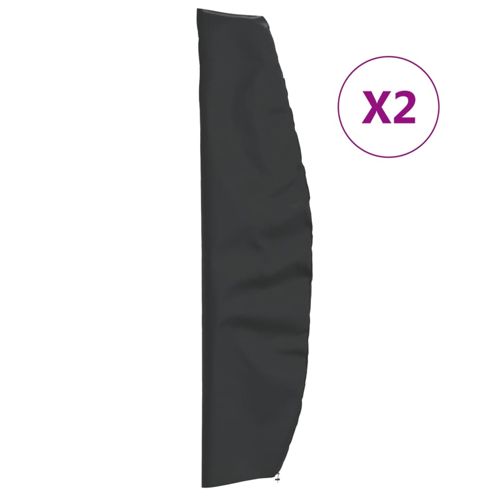 vidaXL Pokrowce na parasol ogrodowy, 2 szt., 265x50/70/40 cm, Oxford