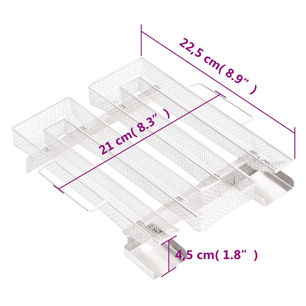 vidaXL Generator zimnego dymu, czworokątny, 22,5 cm, stal nierdzewna
