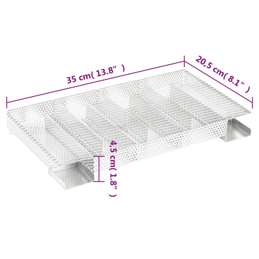 vidaXL Generator zimnego dymu, 8-komorowy, 35 cm, stal nierdzewna