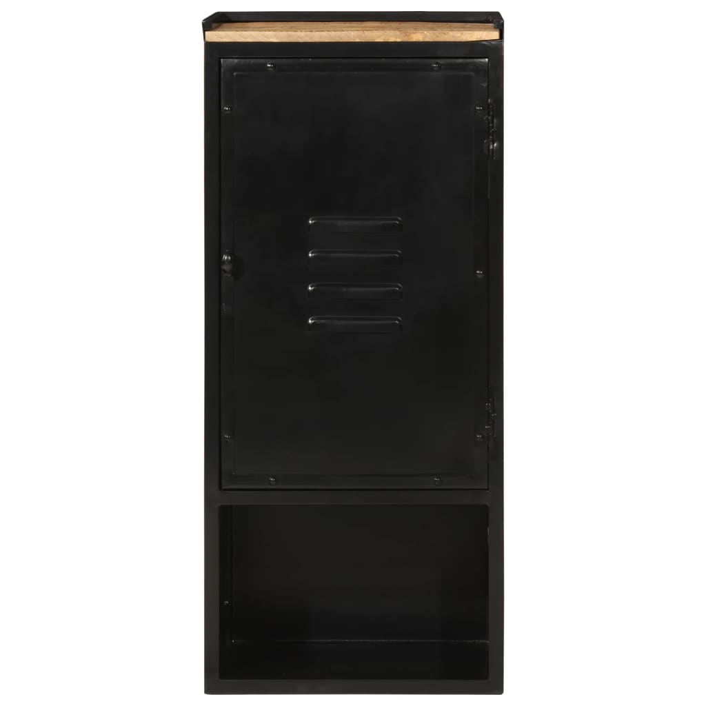 vidaXL Szafka łazienkowa, 40x27x90 cm, żelazo i lite drewno mango