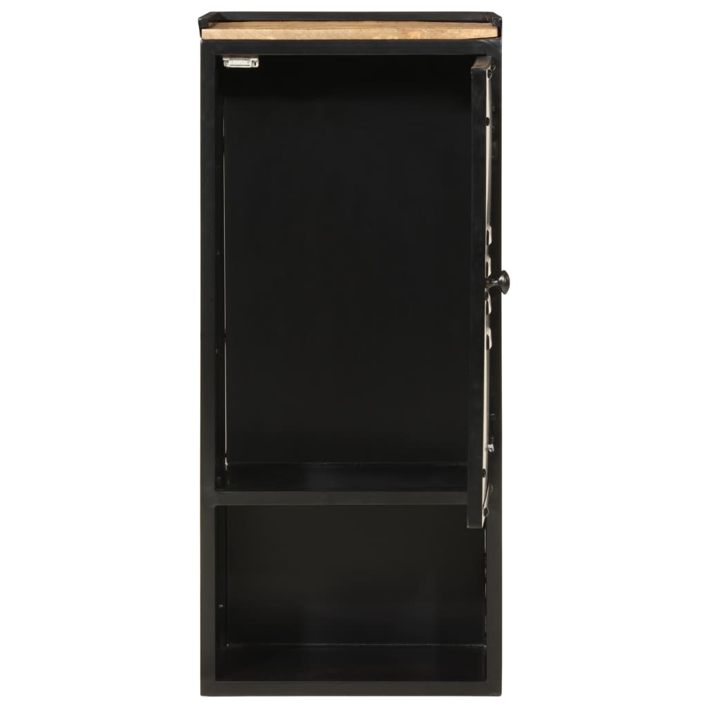 vidaXL Szafka łazienkowa, 40x27x90 cm, żelazo i lite drewno mango