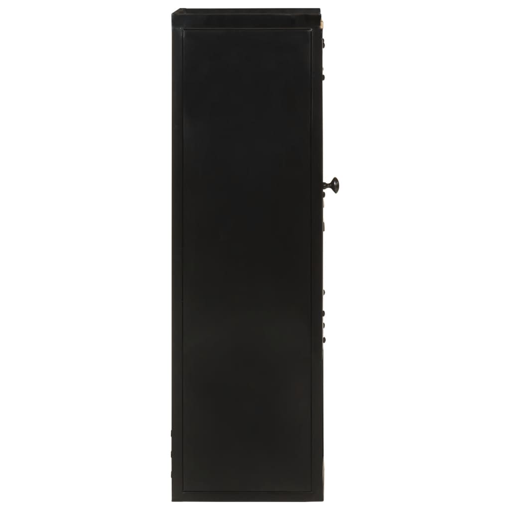 vidaXL Szafka łazienkowa, 40x27x90 cm, żelazo i lite drewno mango