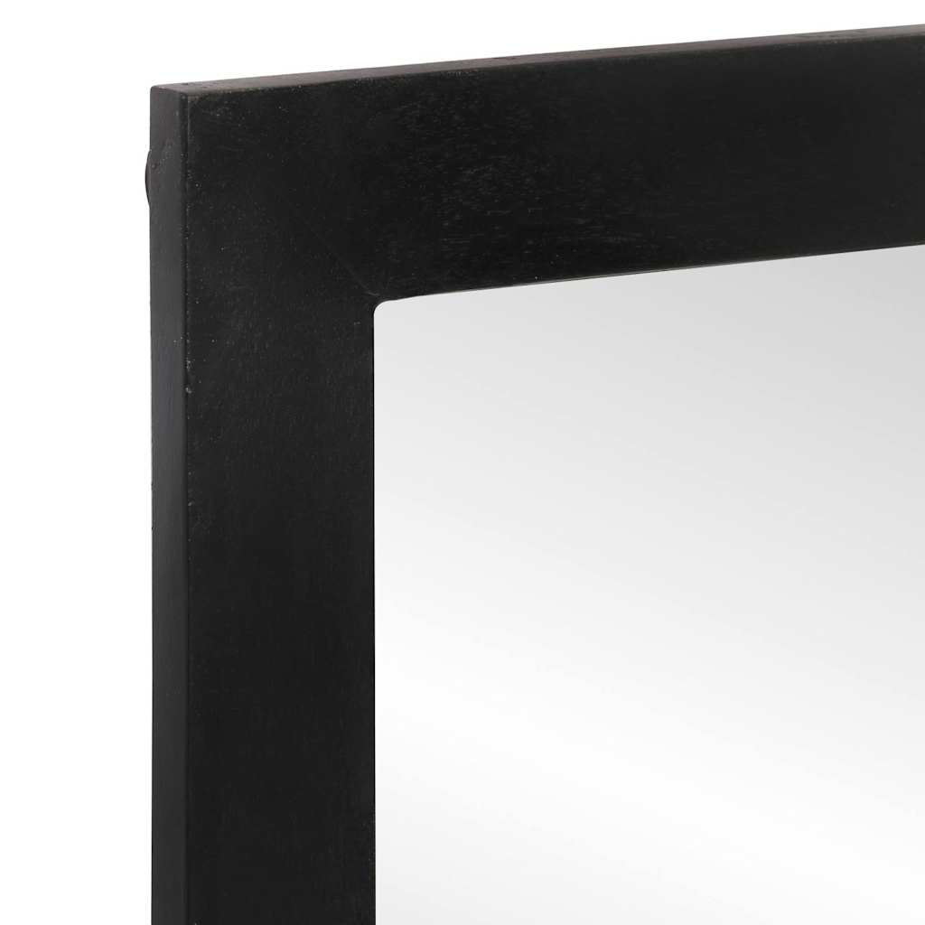 vidaXL Lustro łazienkowe, 55x1x60 cm, szkło i lite drewno mango