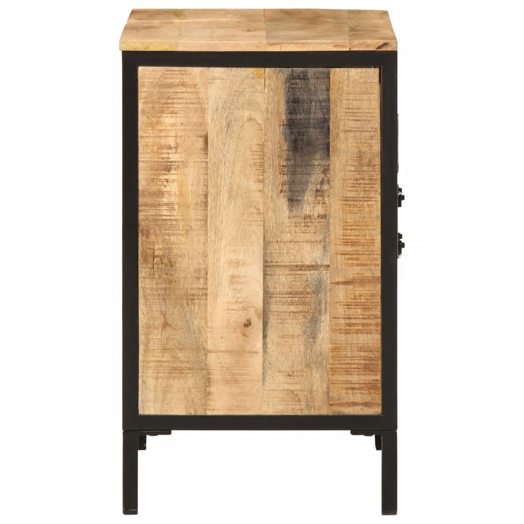 vidaXL Szafka pod umywalkę, 55x35x60 cm, lite drewno mango i żelazo
