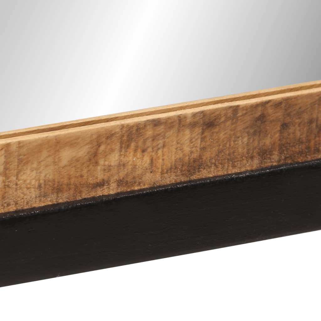 vidaXL Lustro łazienkowe, 55x1x60 cm, szkło i lite drewno mango