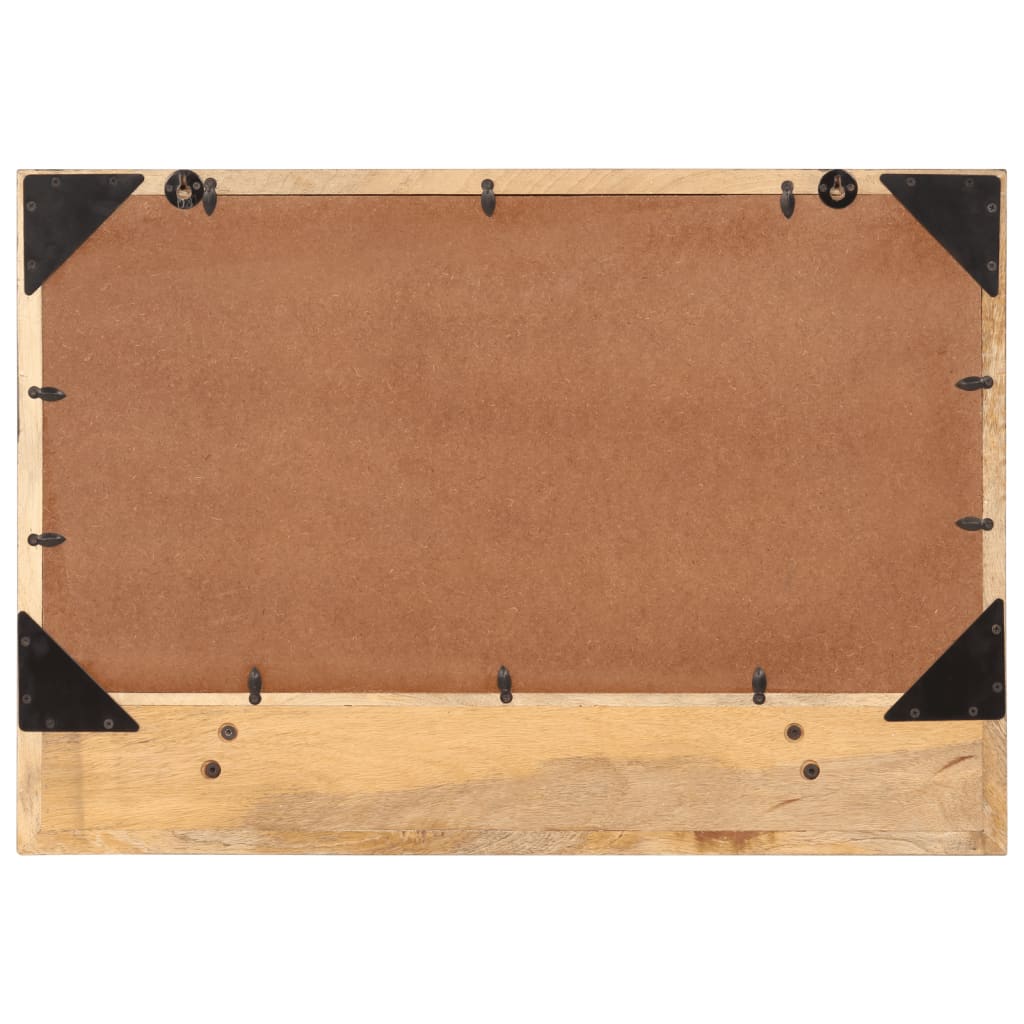 vidaXL Lustro z półką, 80x8x55 cm, szkło i lite drewno mango