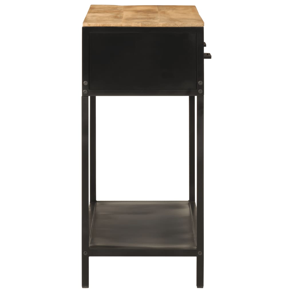 vidaXL Stolik konsolowy, 100x35x76 cm, lite drewno mango i żelazo