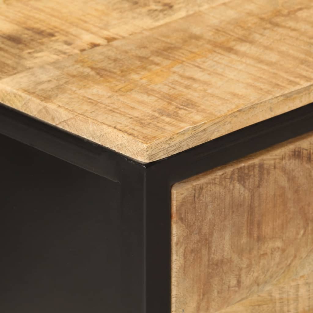 vidaXL Stolik konsolowy, 100x35x76 cm, lite drewno mango i żelazo