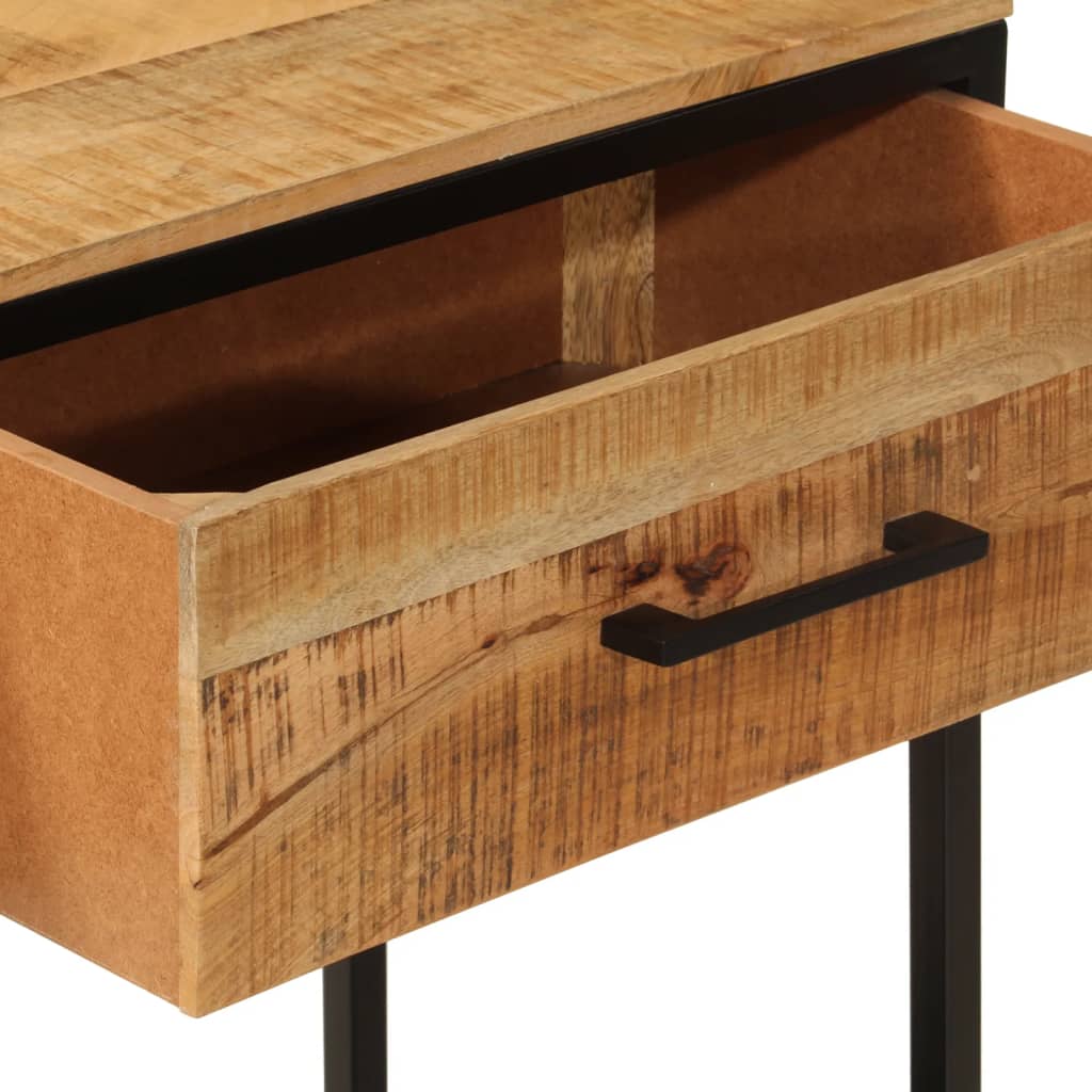 vidaXL Stolik konsolowy, 100x35x76 cm, lite drewno mango i żelazo
