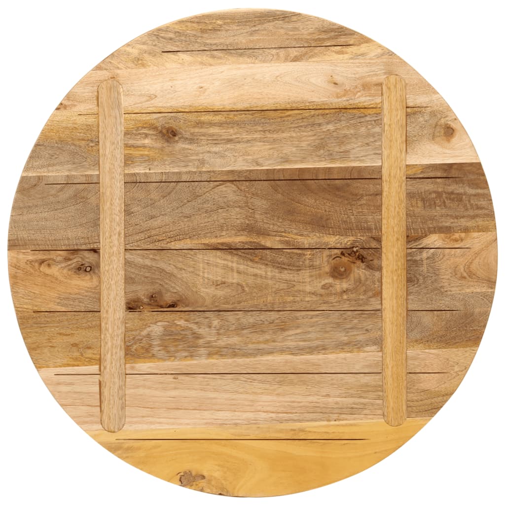 vidaXL Blat stołu, Ø 90x2,5 cm, okrągły, surowe lite drewno mango