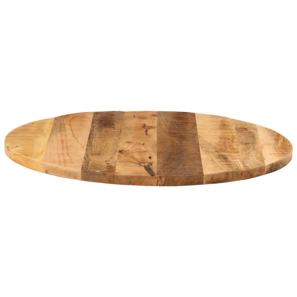 vidaXL Blat stołu, Ø 90x3,8 cm, okrągły, surowe lite drewno mango