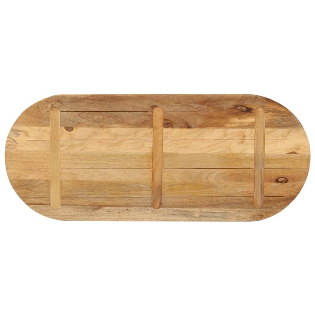 vidaXL Blat stołu, 100x40x2,5 cm, owalny, surowe drewno mango