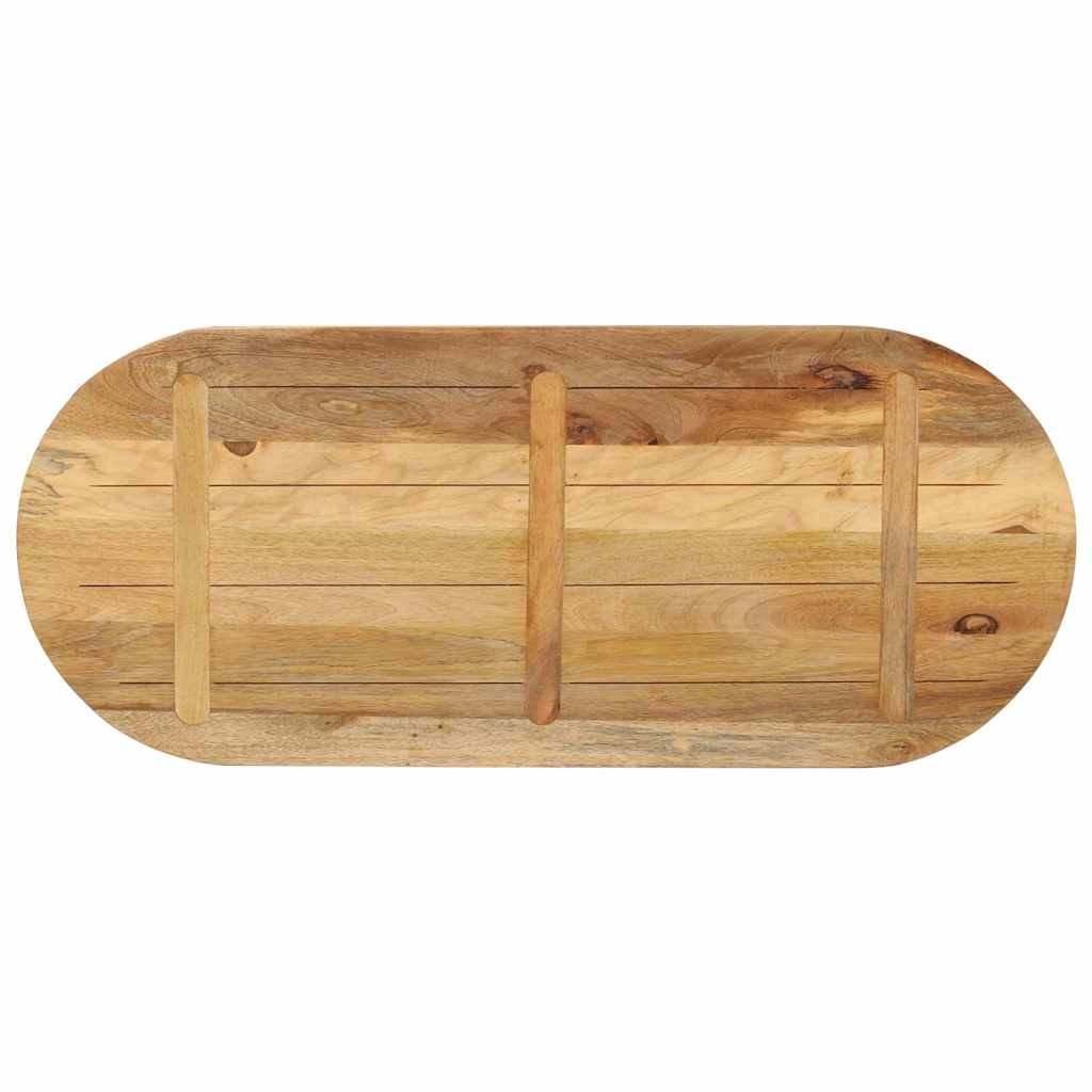 vidaXL Blat stołu, 140x60x2,5 cm, owalny, surowe drewno mango