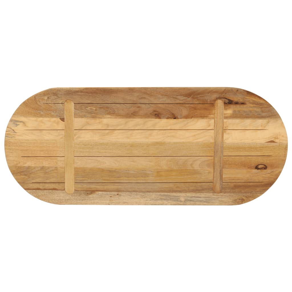 vidaXL Blat stołu, 80x40x3,8 cm, owalny, surowe drewno mango