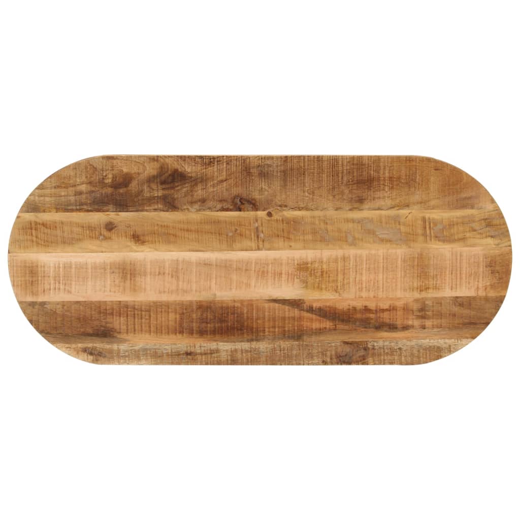 vidaXL Blat stołu, 140x60x3,8 cm, owalny, lite surowe drewno mango