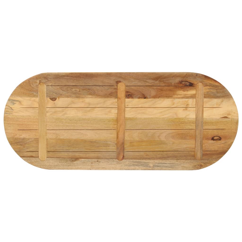 vidaXL Blat stołu, 140x60x3,8 cm, owalny, lite surowe drewno mango