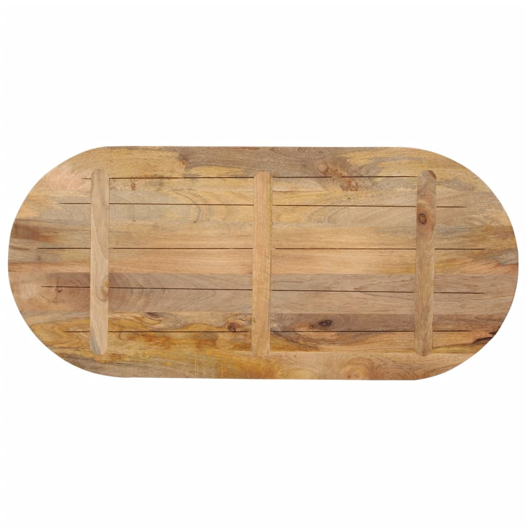 vidaXL Blat stołu, 90x40x2,5 cm, owalny, lite drewno mango