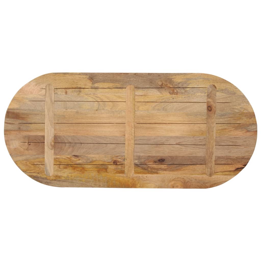 vidaXL Blat stołu, 140x60x2,5 cm, owalny, lite drewno mango