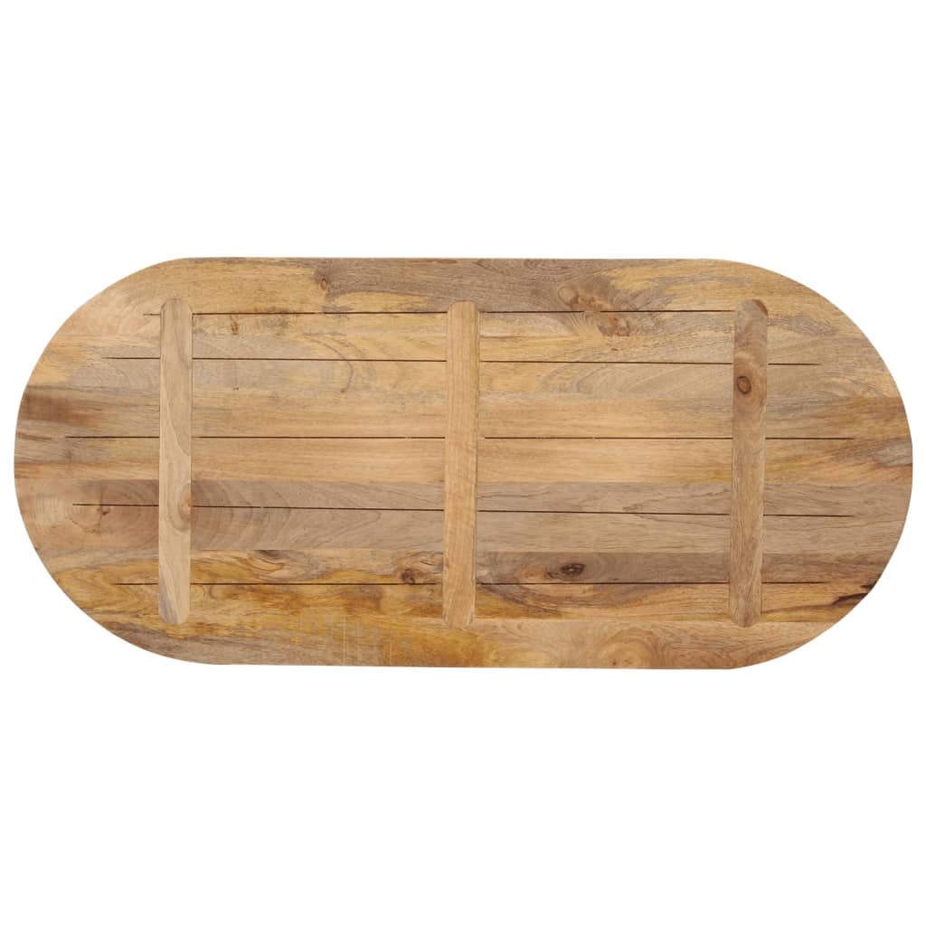 vidaXL Blat stołu, 120x50x3,8 cm, owalny, lite drewno mango