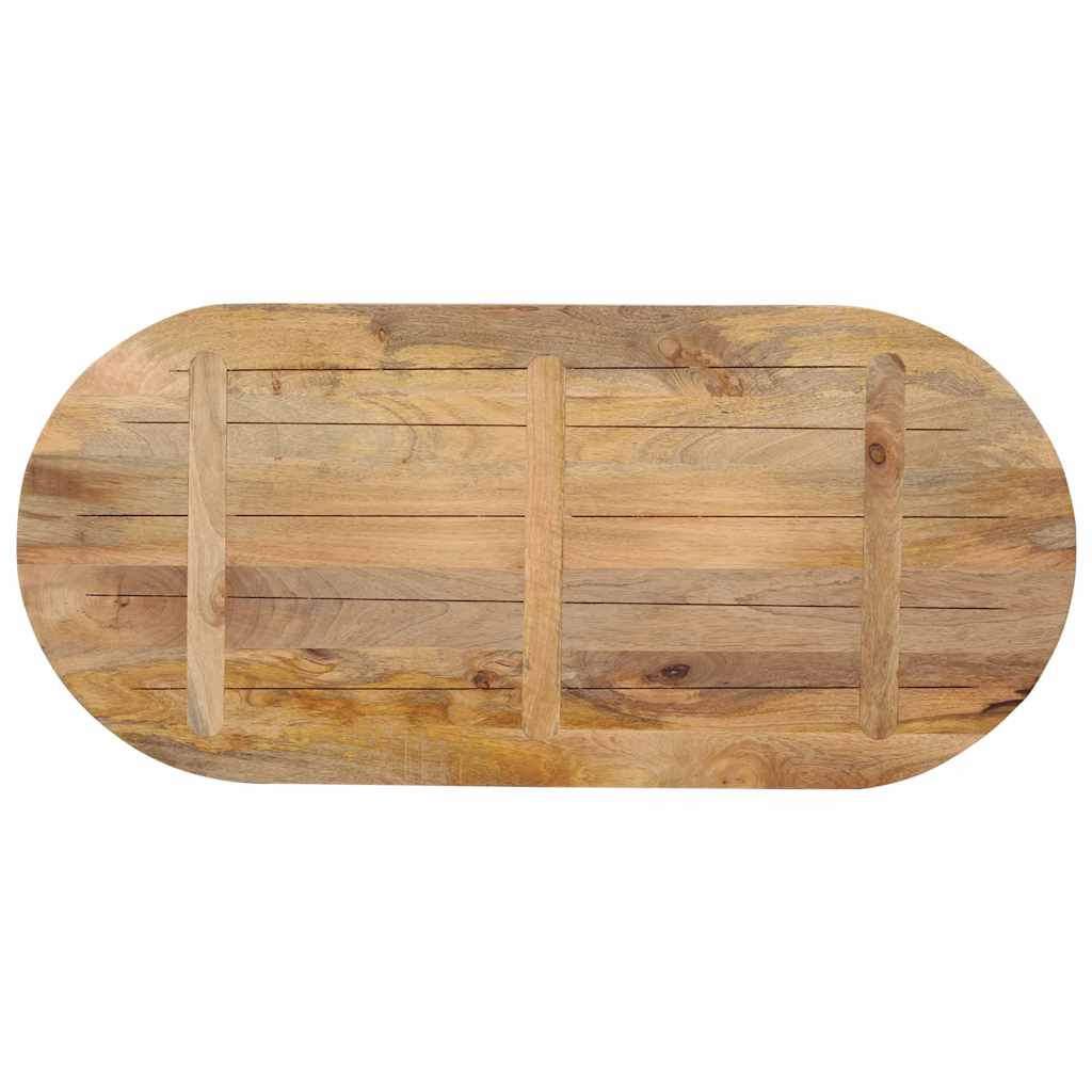 vidaXL Blat stołu, 140x60x3,8 cm, owalny, lite drewno mango