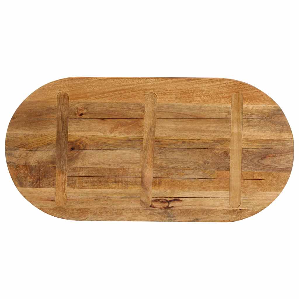 vidaXL Blat stołu, 140x60x2,5 cm, owalny, lite drewno mango