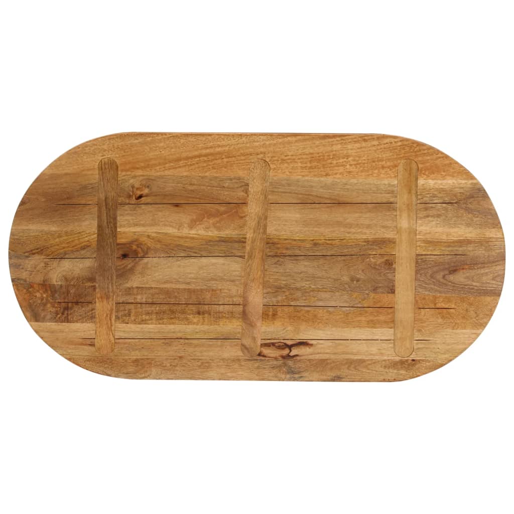 vidaXL Blat stołu, 110x40x3,8 cm, owalny, lite drewno mango