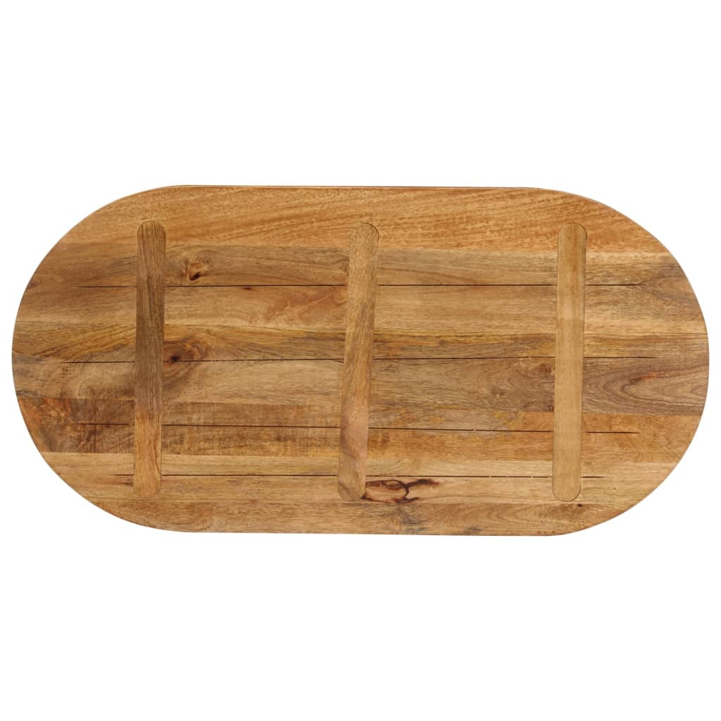 vidaXL Blat stołu, 110x50x3,8 cm, owalny, lite drewno mango
