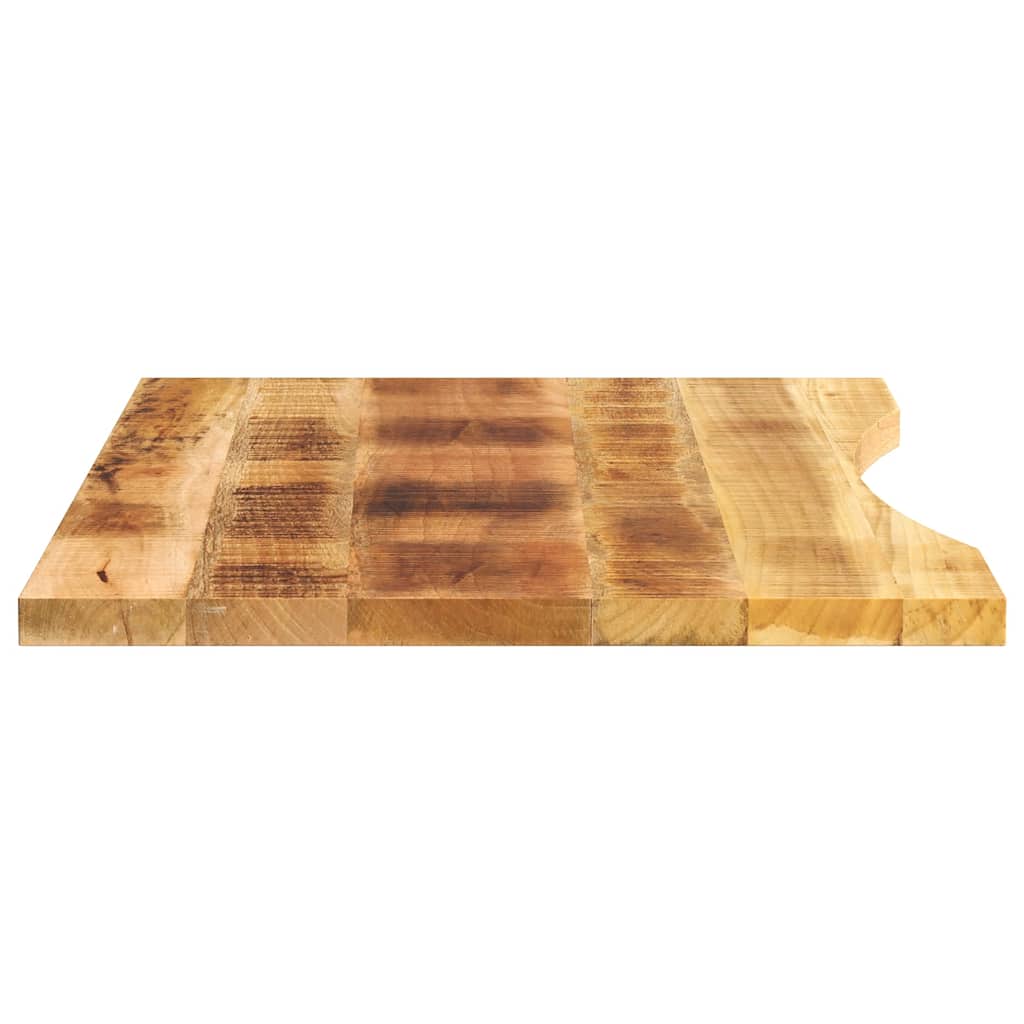 vidaXL Blat biurka, z wycięciem, 80x50x2,5 cm, surowe drewno mango