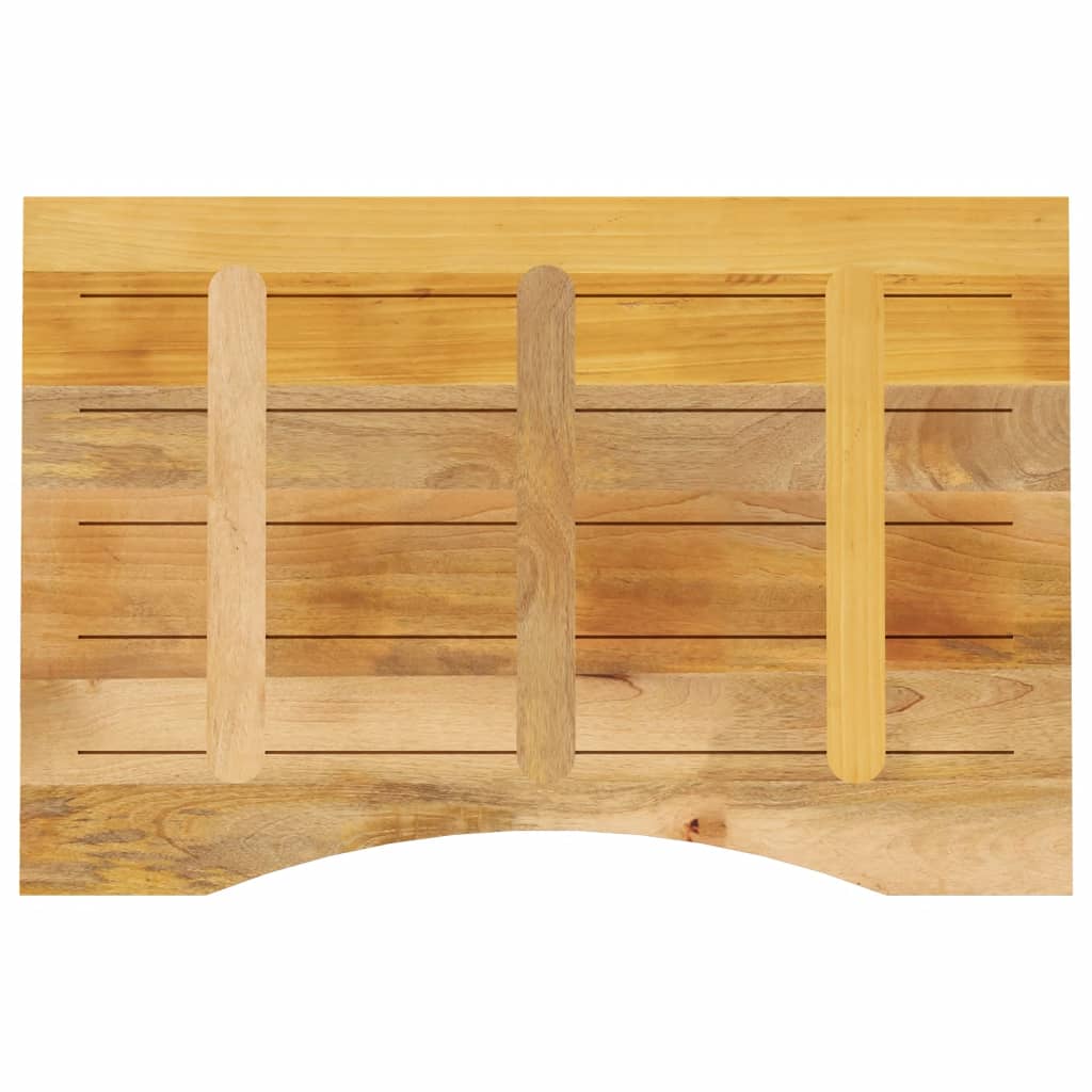 vidaXL Blat biurka, z wycięciem, 100x60x2,5 cm, surowe drewno mango