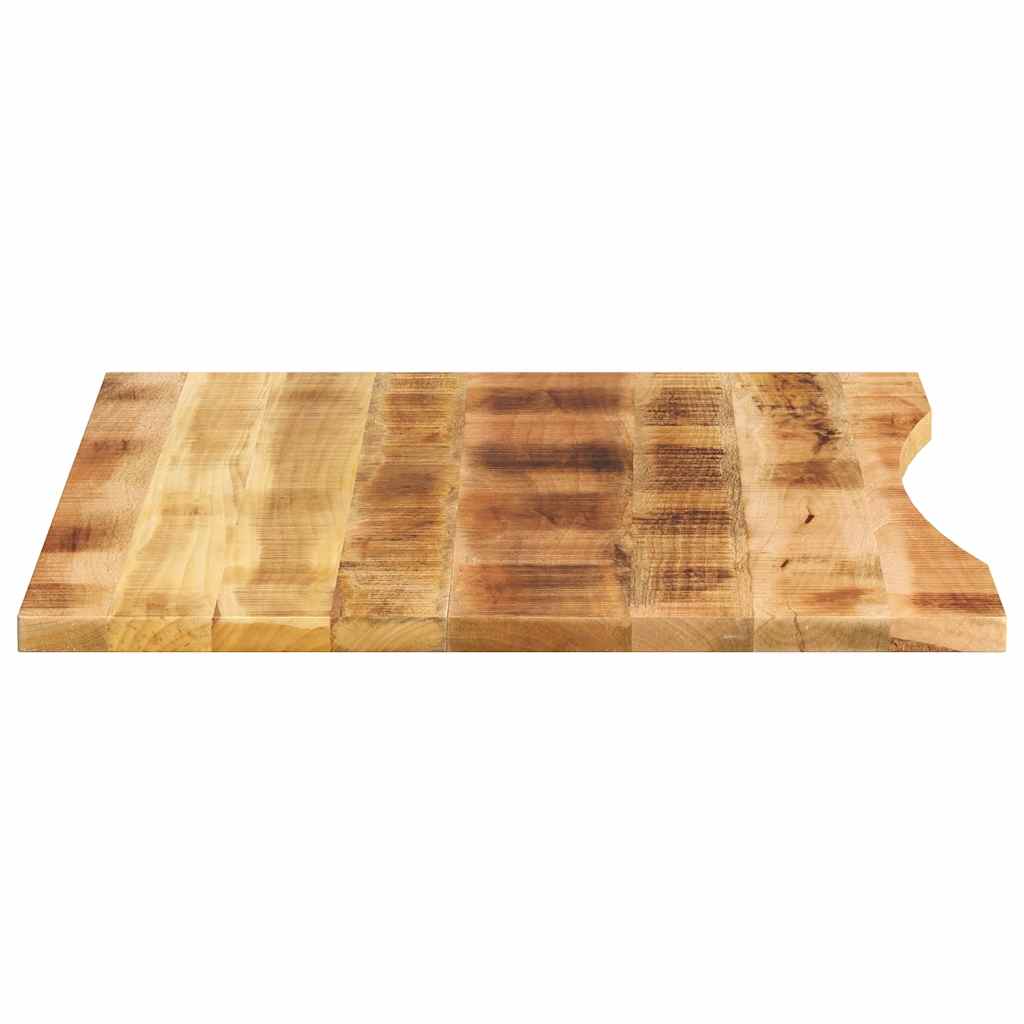 vidaXL Blat biurka, z wycięciem, 100x80x2,5 cm, surowe drewno mango