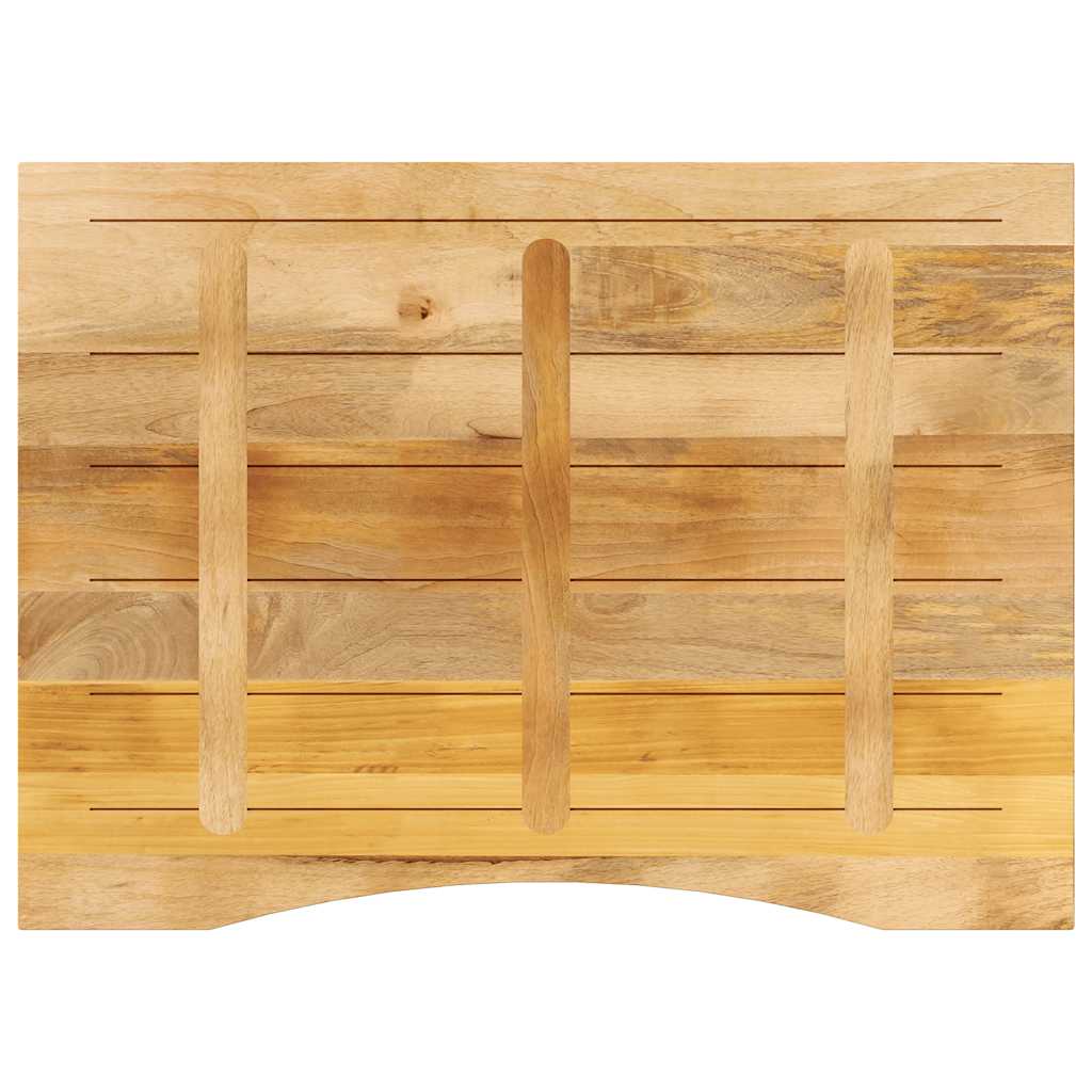 vidaXL Blat biurka, z wycięciem, 100x80x2,5 cm, surowe drewno mango