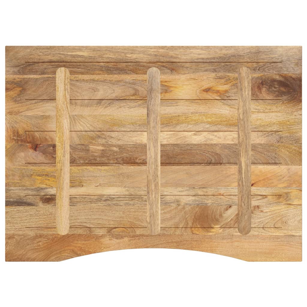 vidaXL Blat biurka, z wycięciem, 100x80x2,5 cm, surowe drewno mango