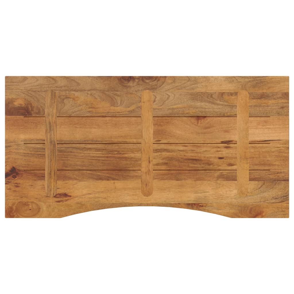 vidaXL Blat biurka, z wycięciem, 120x50x2,5 cm, surowe drewno mango