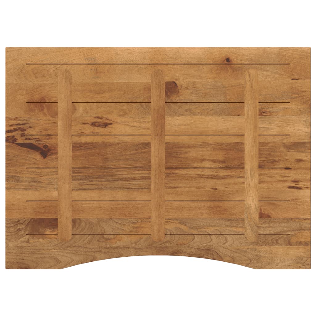 vidaXL Blat biurka, z wycięciem, 100x80x2,5 cm, surowe drewno mango
