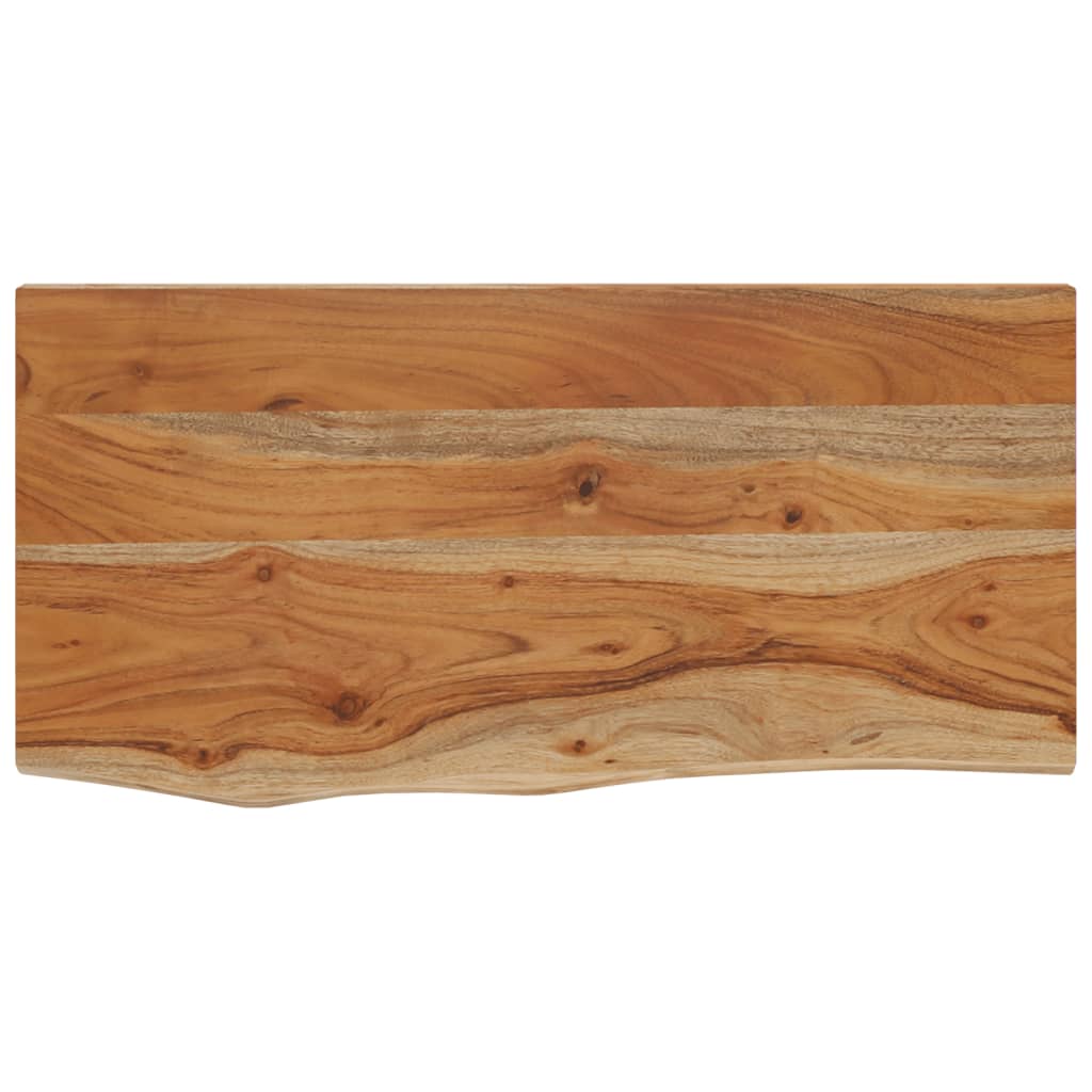 vidaXL Półka ścienna, 40x20x2,5 cm, drewno akacjowe, naturalna krawędź