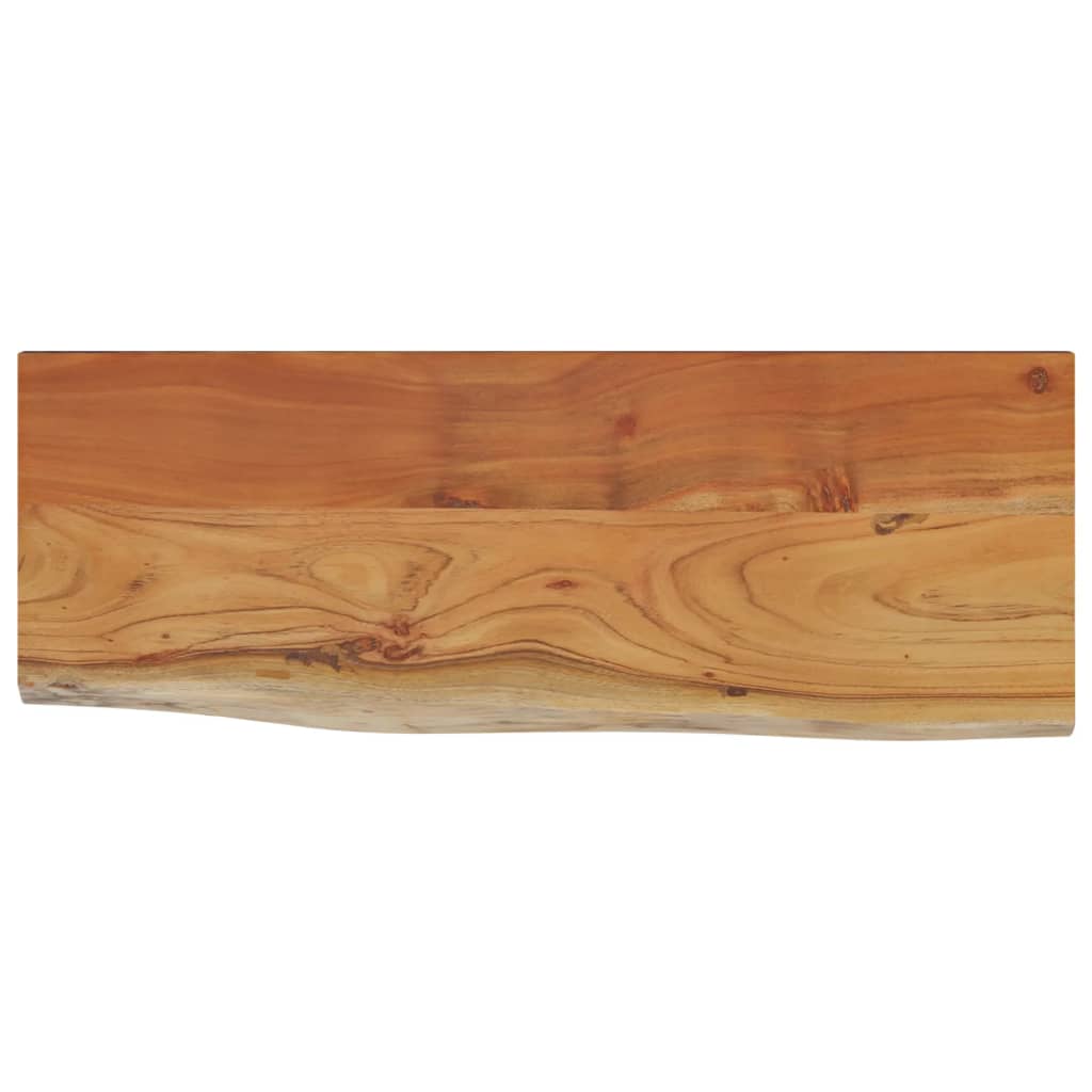 vidaXL Półka ścienna, 50x20x2,5 cm, drewno akacjowe, naturalna krawędź