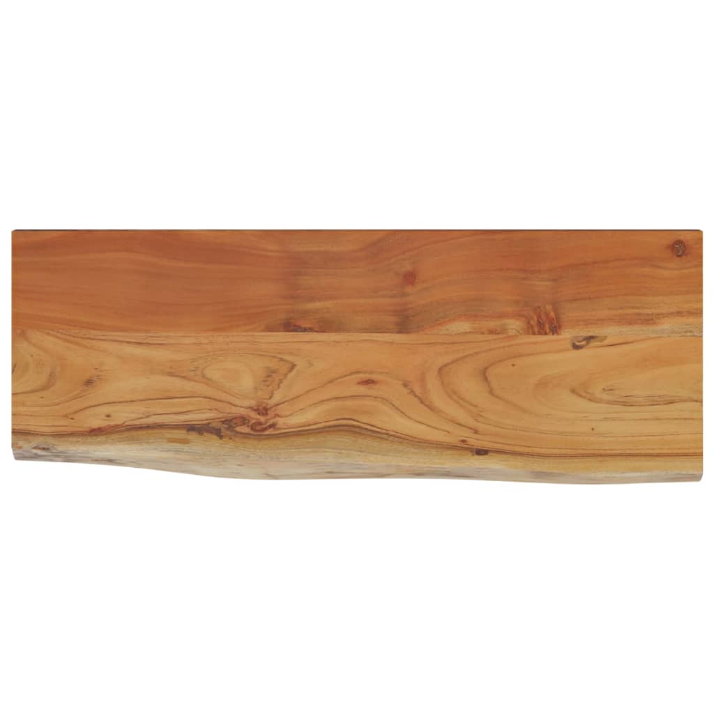 vidaXL Półka ścienna, 80x30x2,5 cm, drewno akacjowe, naturalna krawędź