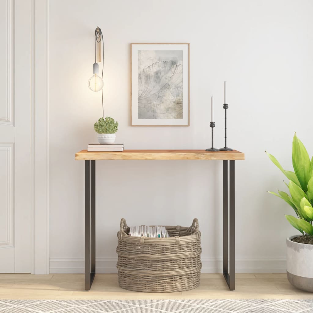 vidaXL Blat do stołu, 80x40x2,5 cm, drewno akacjowe, naturalna krawędź