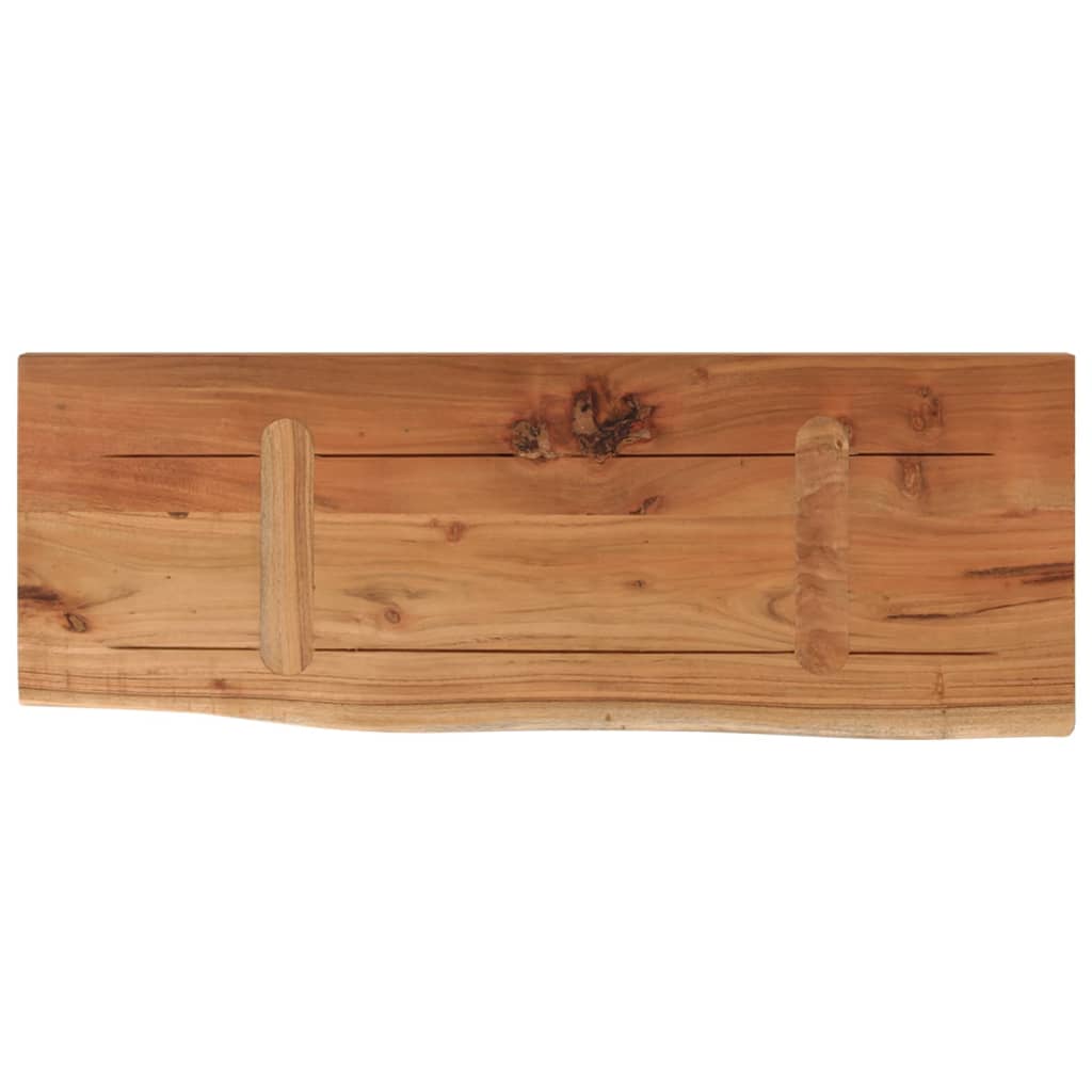 vidaXL Półka ścienna, 50x20x3,8 cm, drewno akacjowe, naturalna krawędź