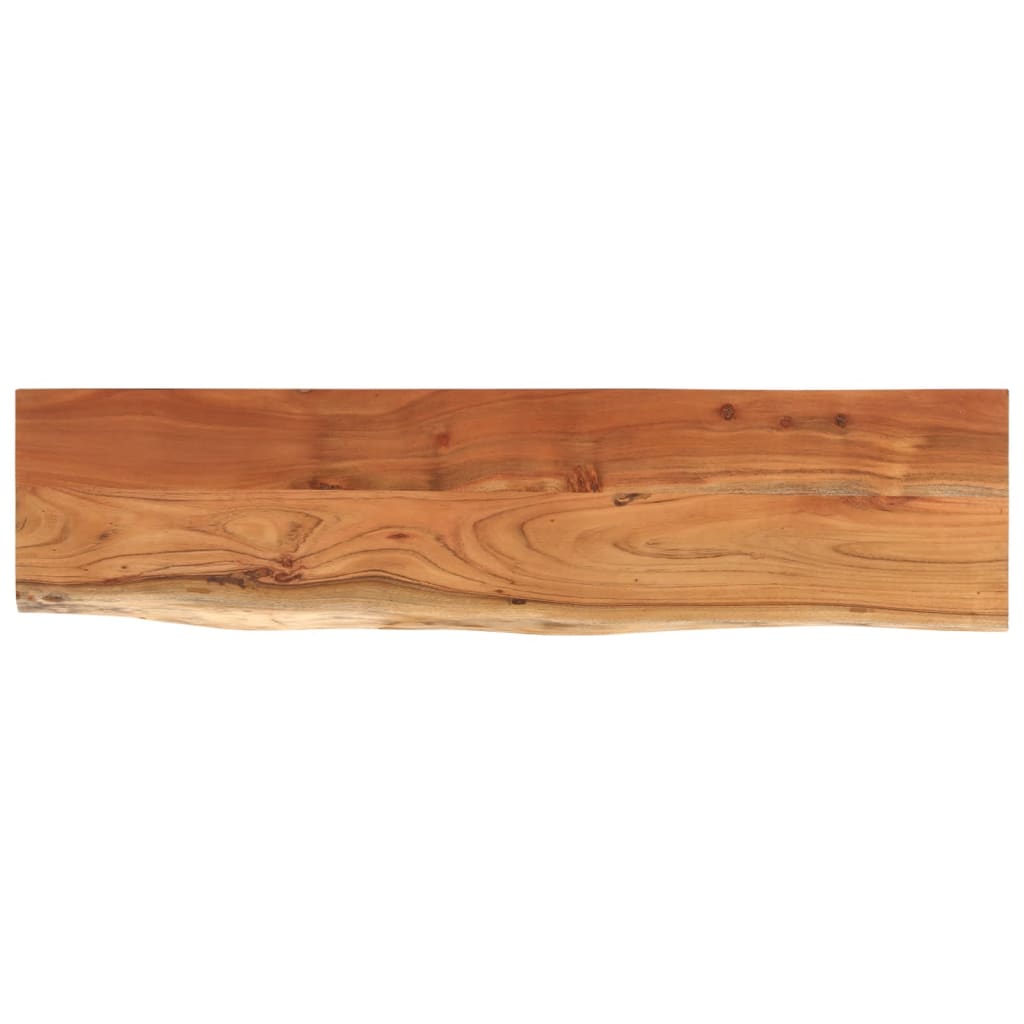 vidaXL Półka ścienna, 80x20x3,8 cm, drewno akacjowe, naturalna krawędź