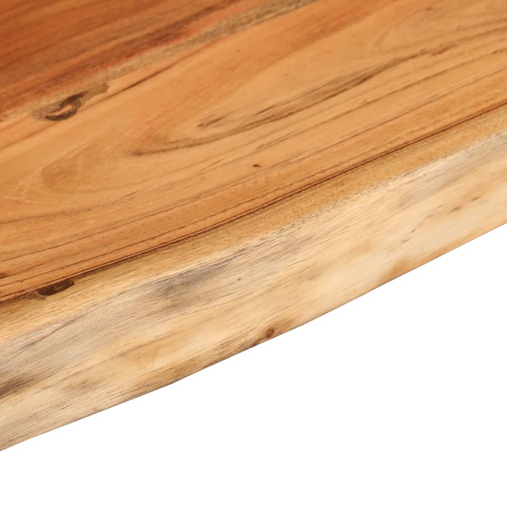 vidaXL Półka ścienna, 80x20x3,8 cm, drewno akacjowe, naturalna krawędź