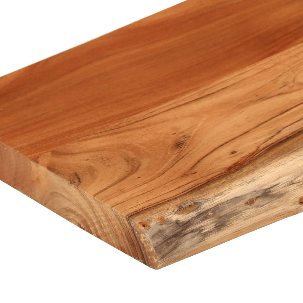 vidaXL Półka ścienna, 80x20x3,8 cm, drewno akacjowe, naturalna krawędź
