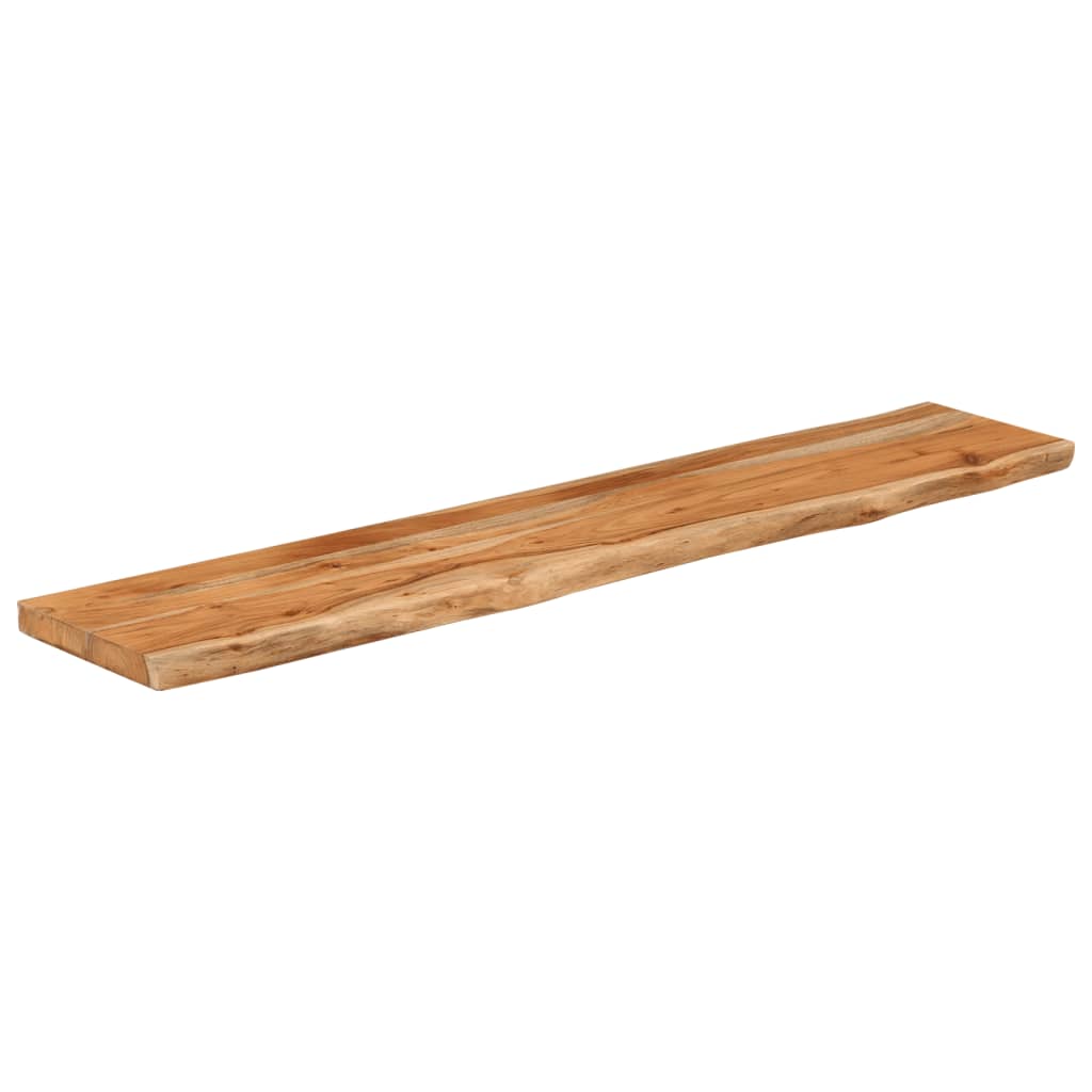 vidaXL Półka ścienna, 90x20x3,8 cm, drewno akacjowe, naturalna krawędź