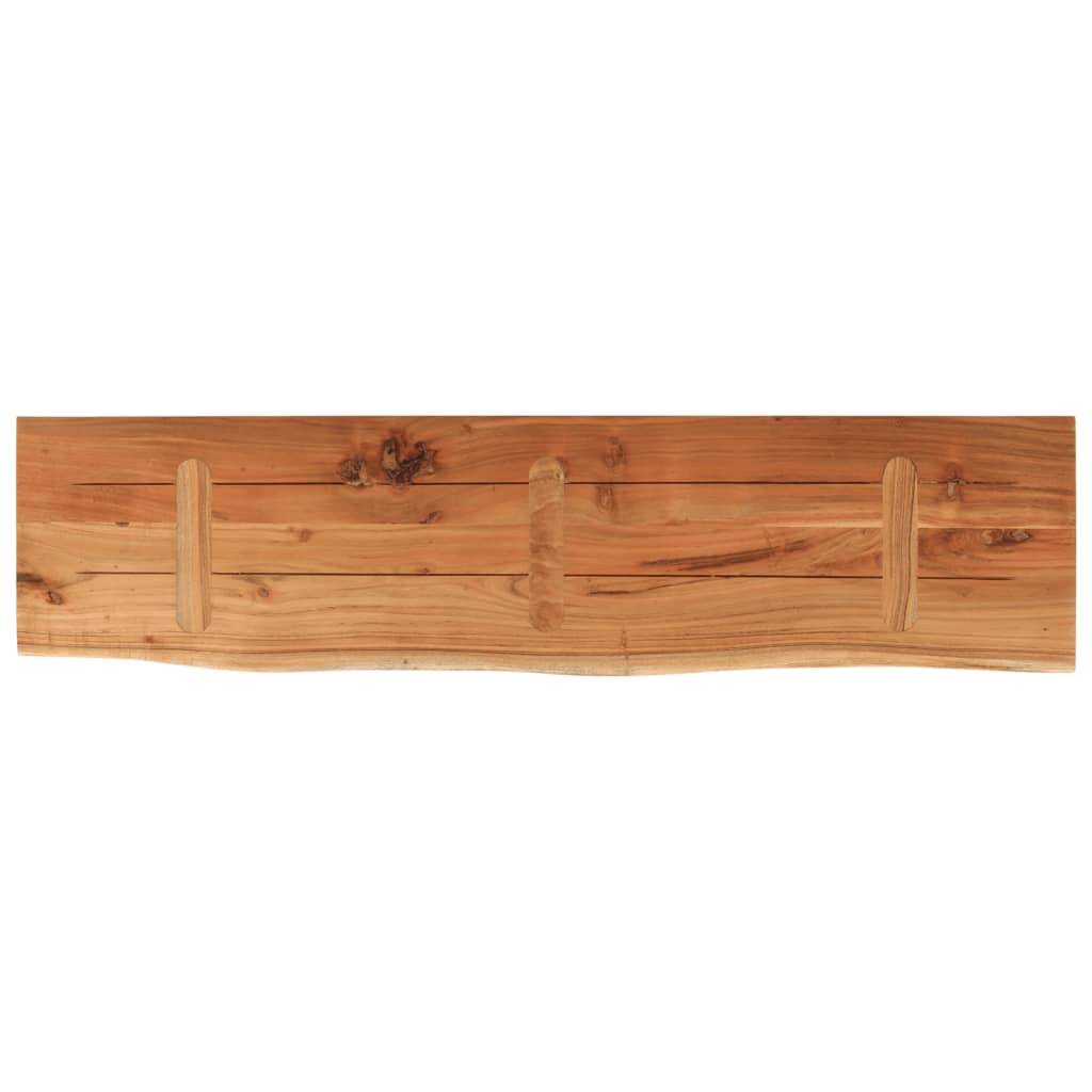 vidaXL Półka ścienna, 120x30x3,8cm, drewno akacjowe, naturalna krawędź