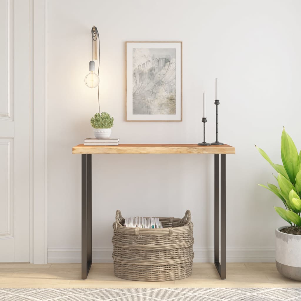vidaXL Blat do stołu, 100x40x3,8cm, drewno akacjowe, naturalna krawędź