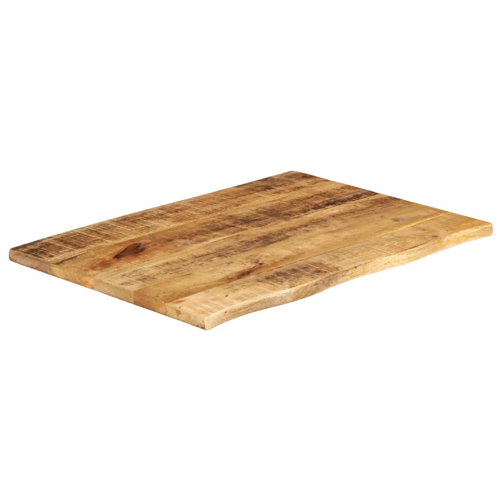 vidaXL Blat stołu, 80x60x2,5cm, naturalna krawędź, surowe drewno mango