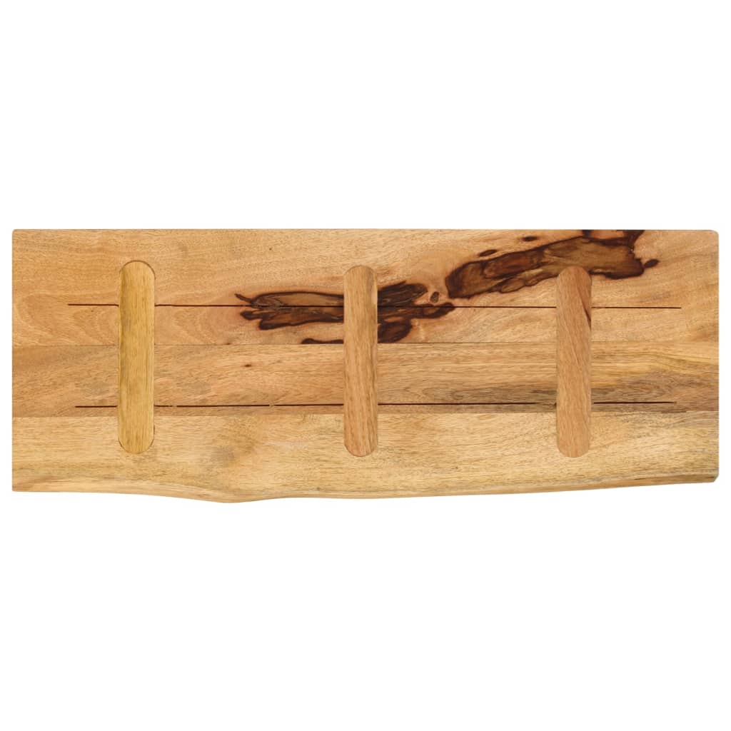 vidaXL Blat stołu, 90x40x3,8 cm, naturalna krawędź, drewno mango