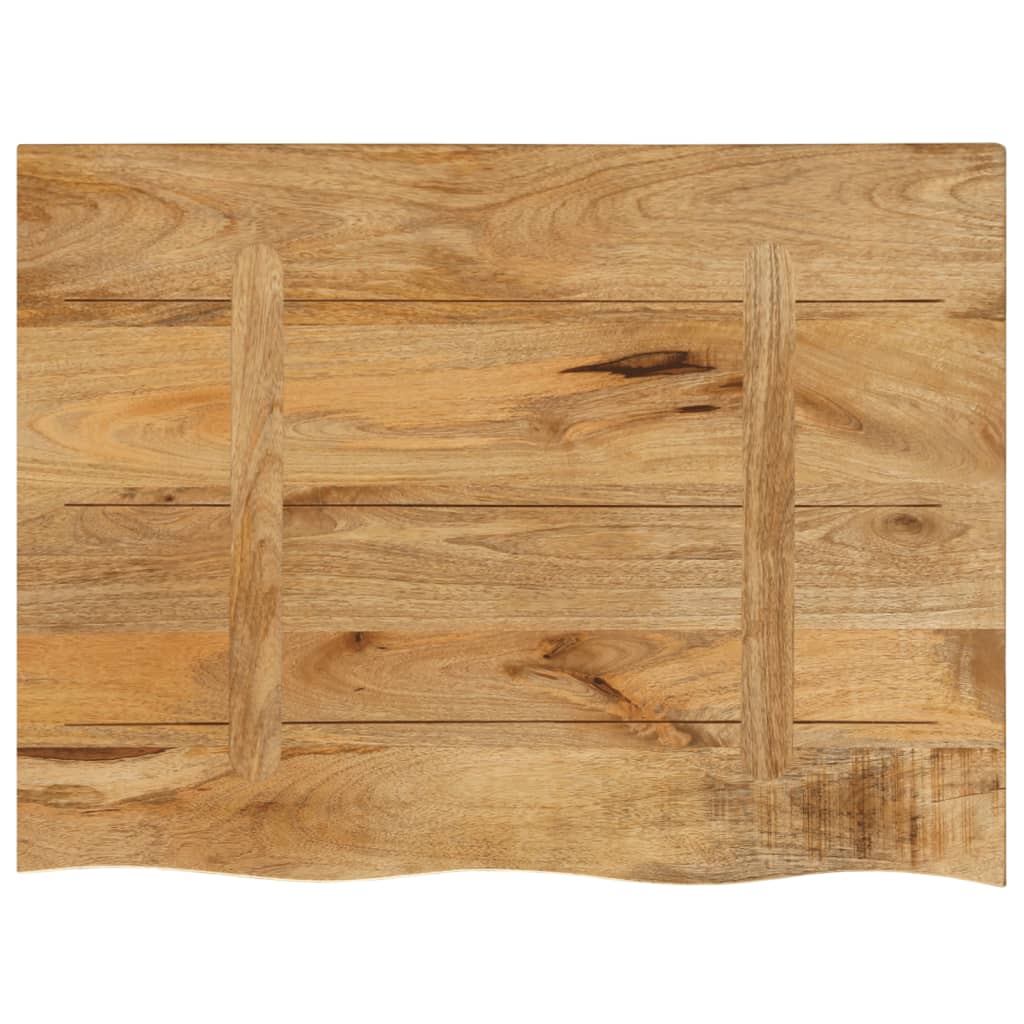 vidaXL Blat stołu, 80x60x3,8 cm, naturalna krawędź, drewno mango