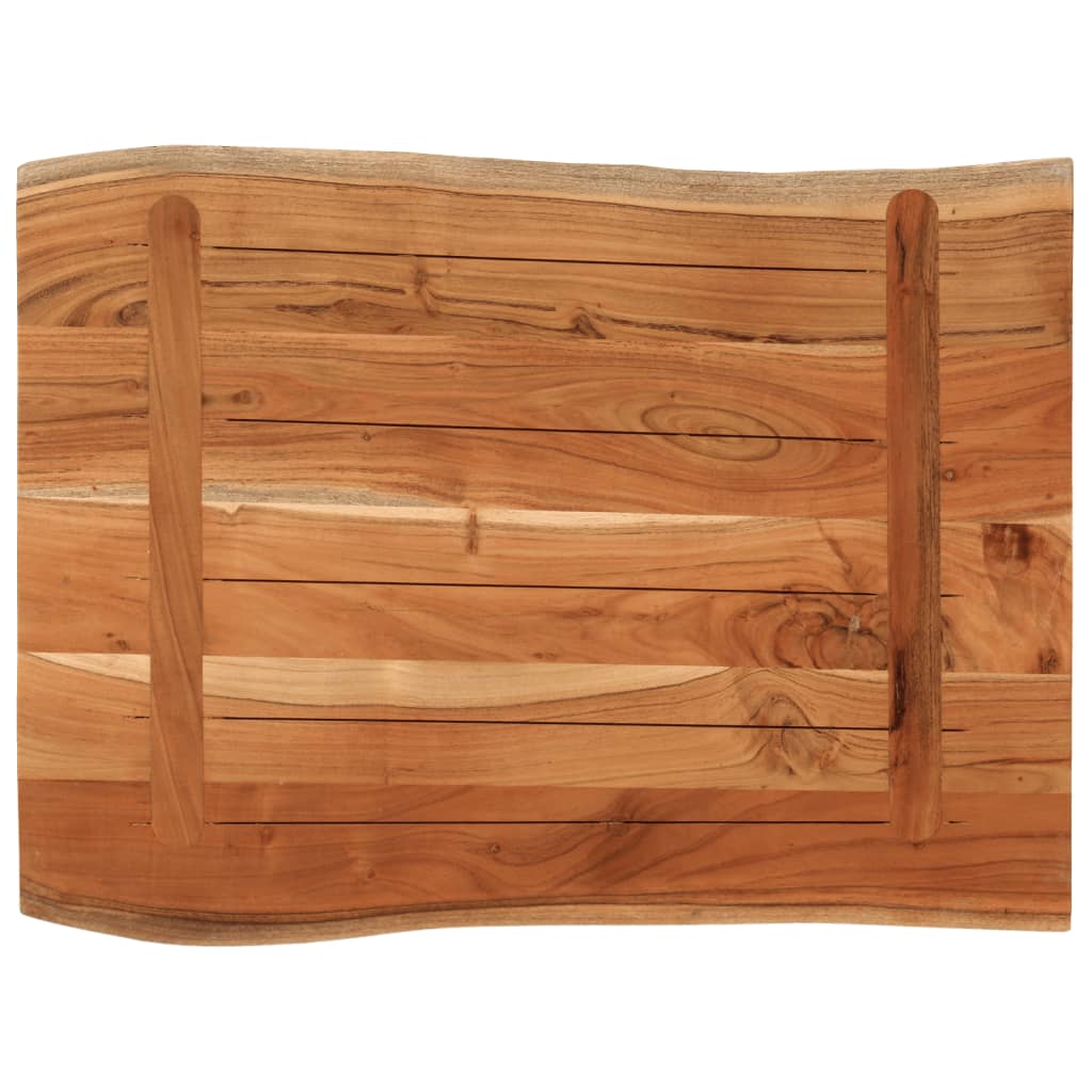 vidaXL Blat stołu, 80x60x3,8 cm, drewno akacjowe, naturalna krawędź